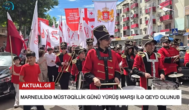 Marneulidə 26 May Müstəqillik günü yürüş marşı ilə qeyd olunub