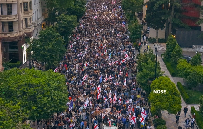 Tbilisidə müxalifətin izdihamlı aksiyası davam edir - FOTO