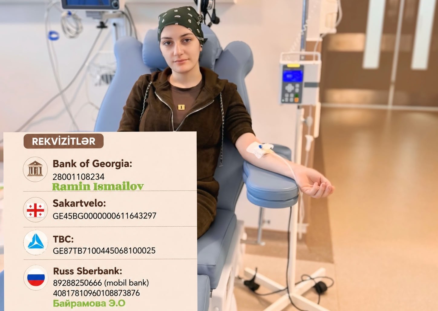  27 yaşlı Marneuli sakini Elmira Bayramovanın sizin köməyinizə ehtiyacı var 
