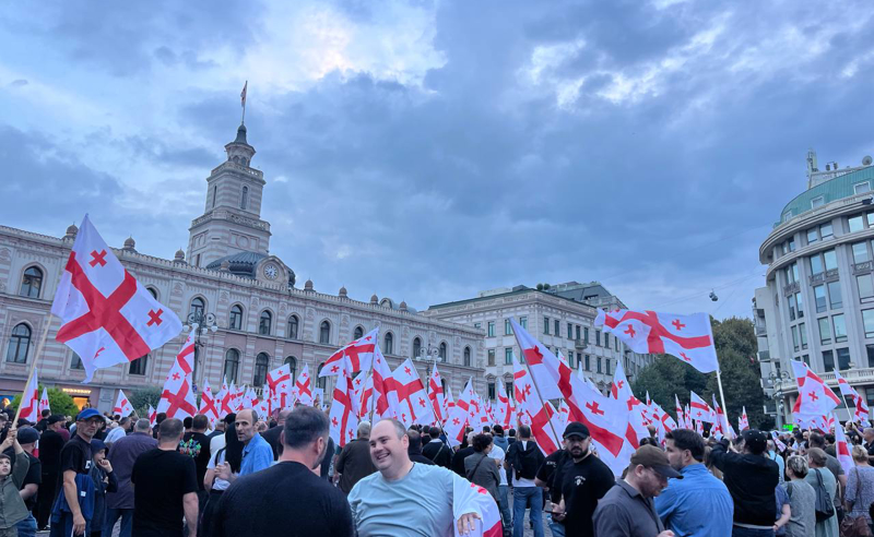 Tbilisidə qondarma “Ərəb şəhərlərinin” tikintisinə qarşı aksiya keçirilib