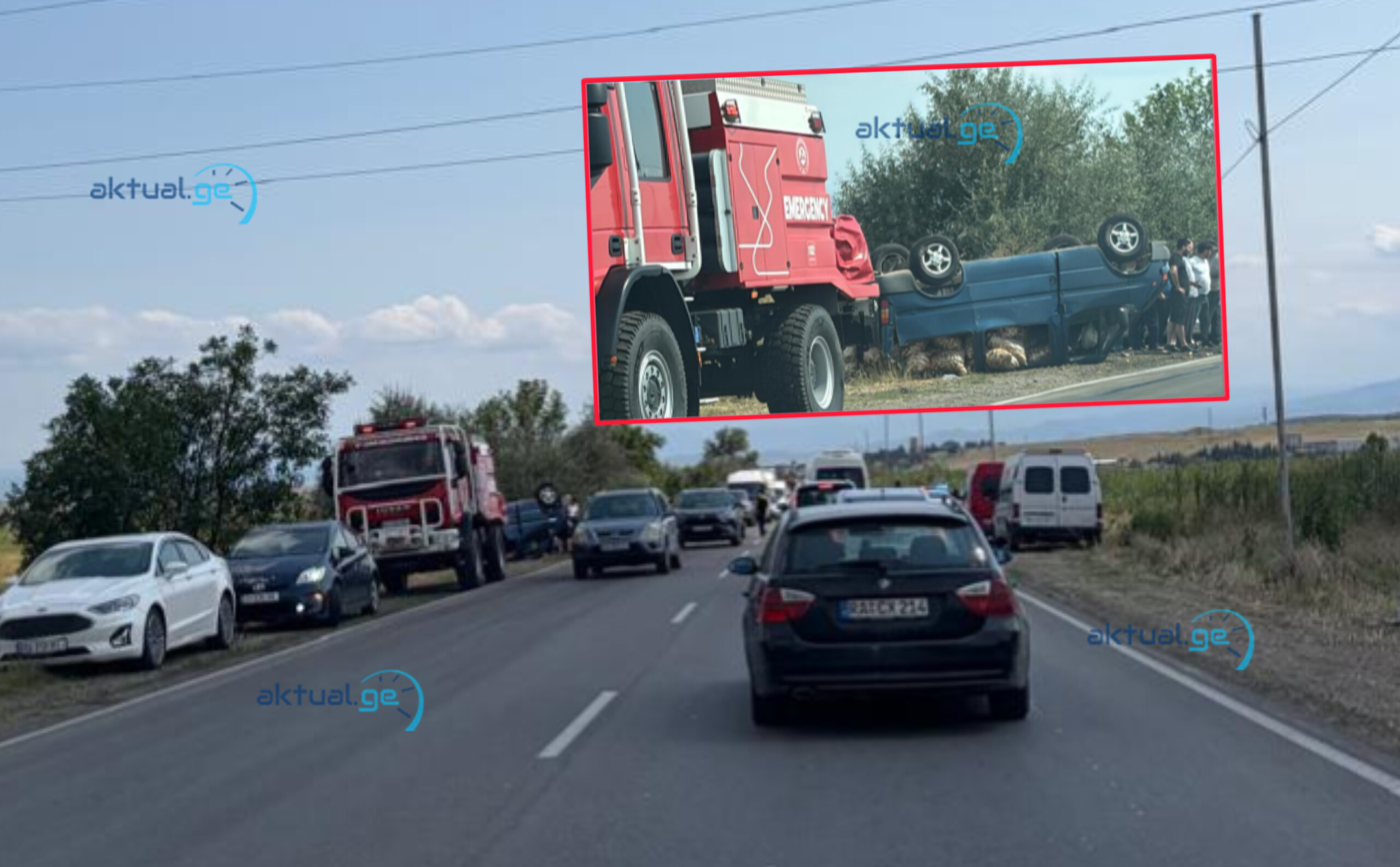 Marneuli-Tbilisi magistralında ağır yol qəzası baş verib - FOTO